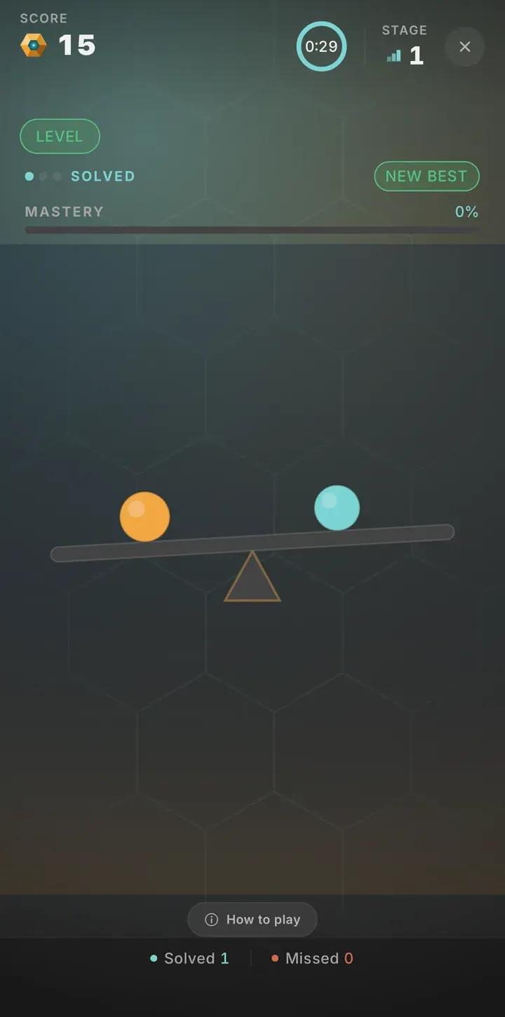 Balance gameplay screenshot