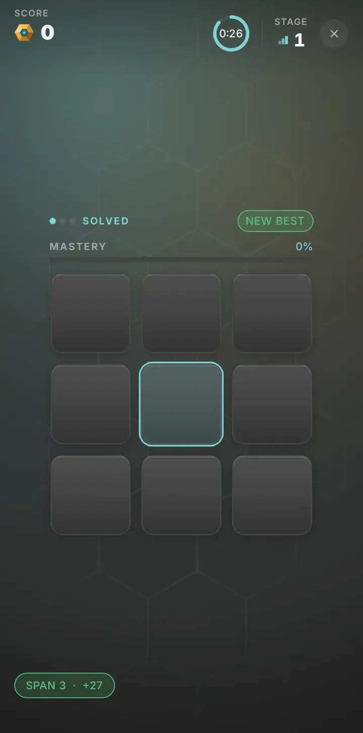 Corsi Blocks gameplay screenshot