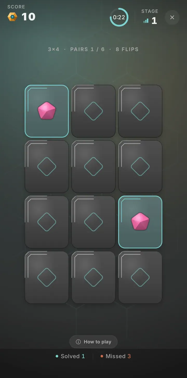Memory Match gameplay screenshot
