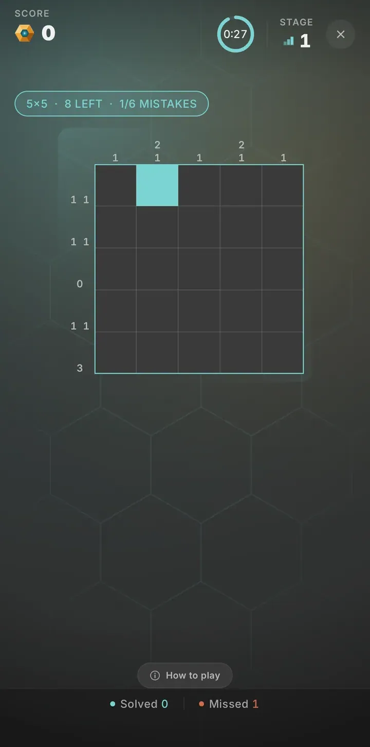 Nonogram gameplay screenshot