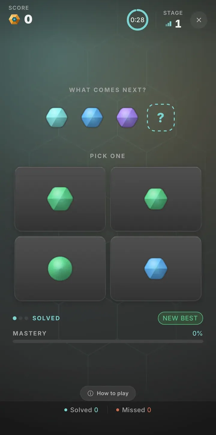 Pattern Sequence gameplay screenshot