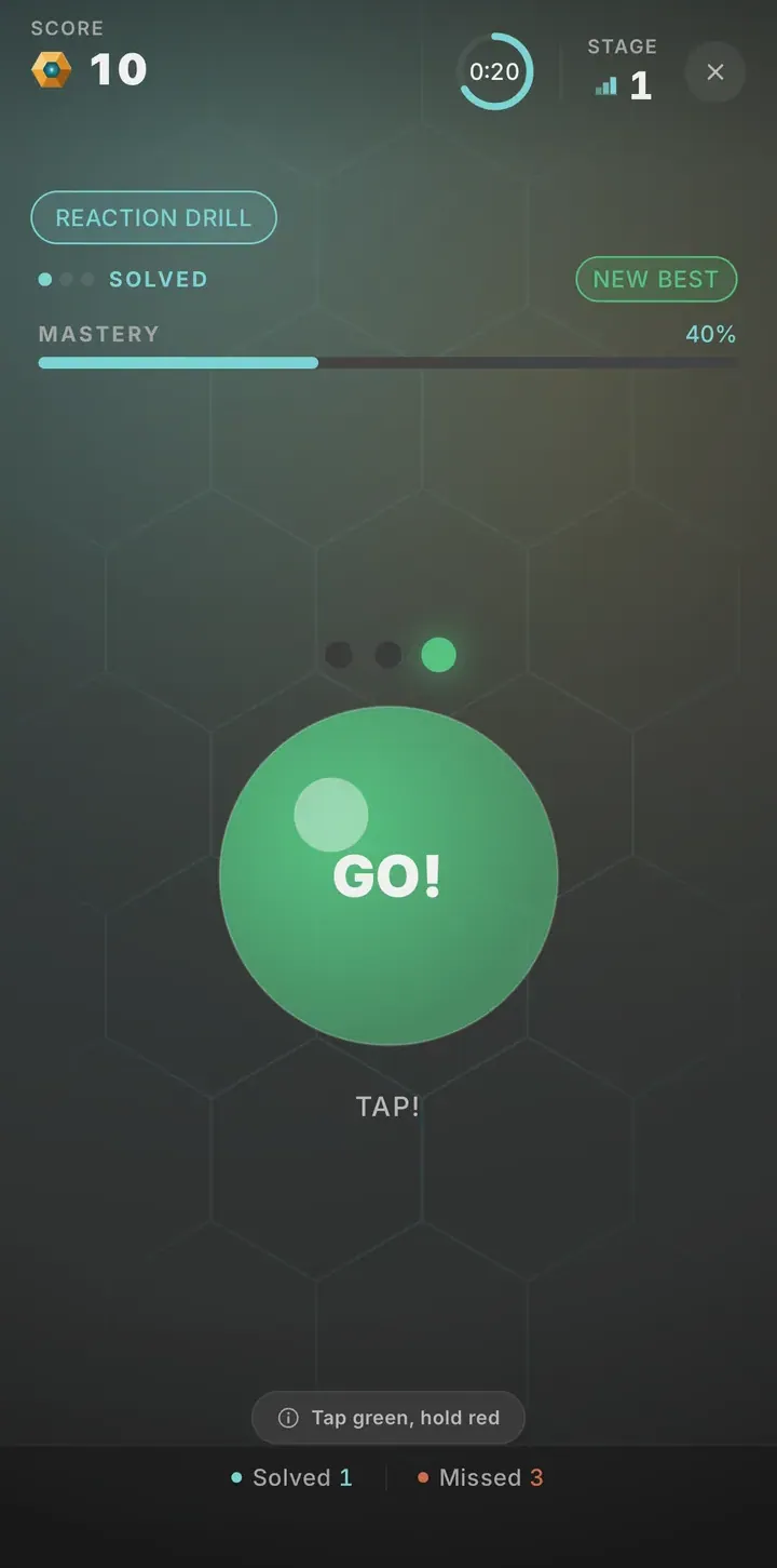 Reaction Drill gameplay screenshot