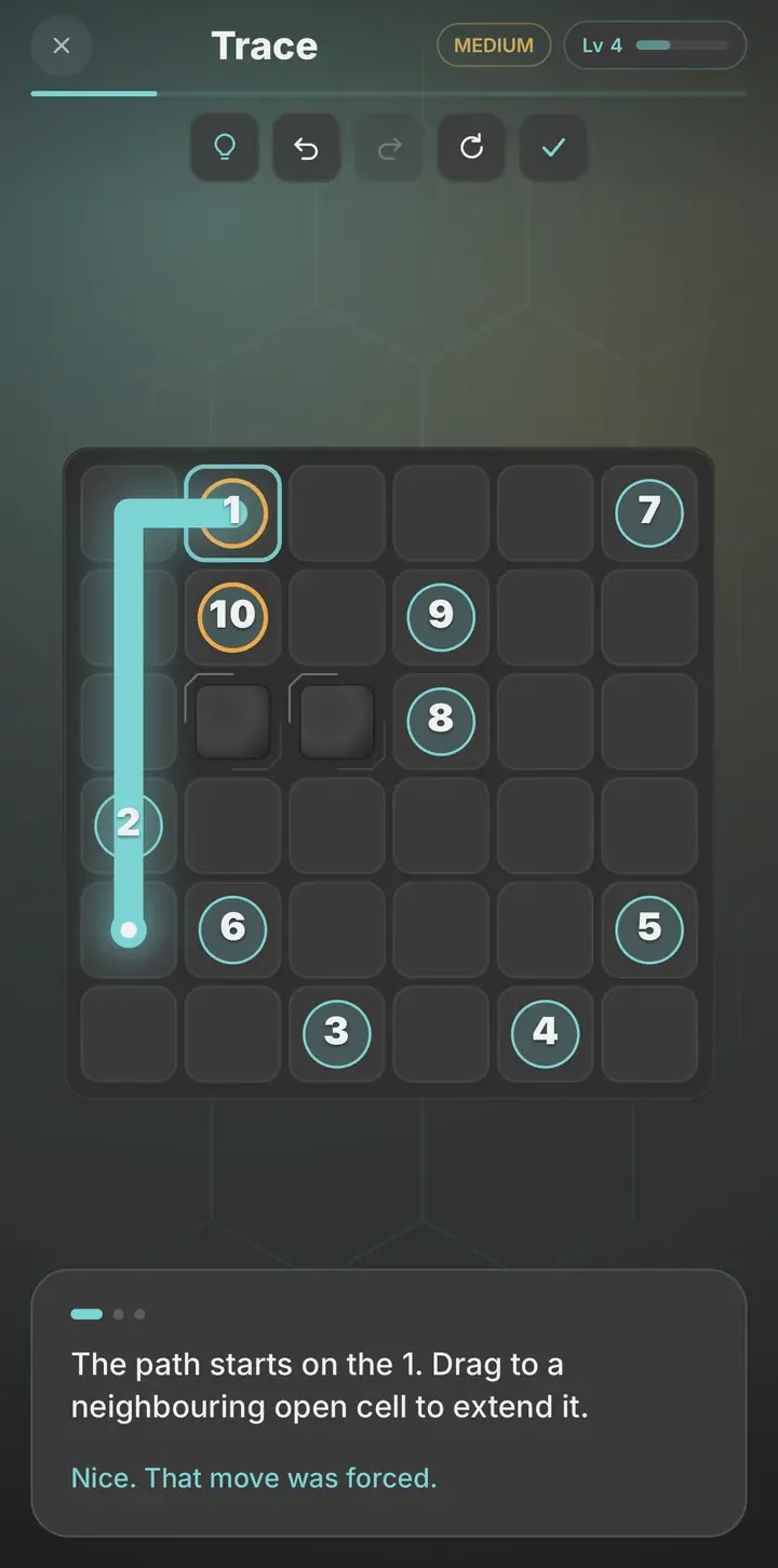 Trace gameplay screenshot